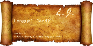 Lengyel Jenő névjegykártya