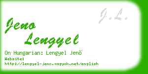 jeno lengyel business card